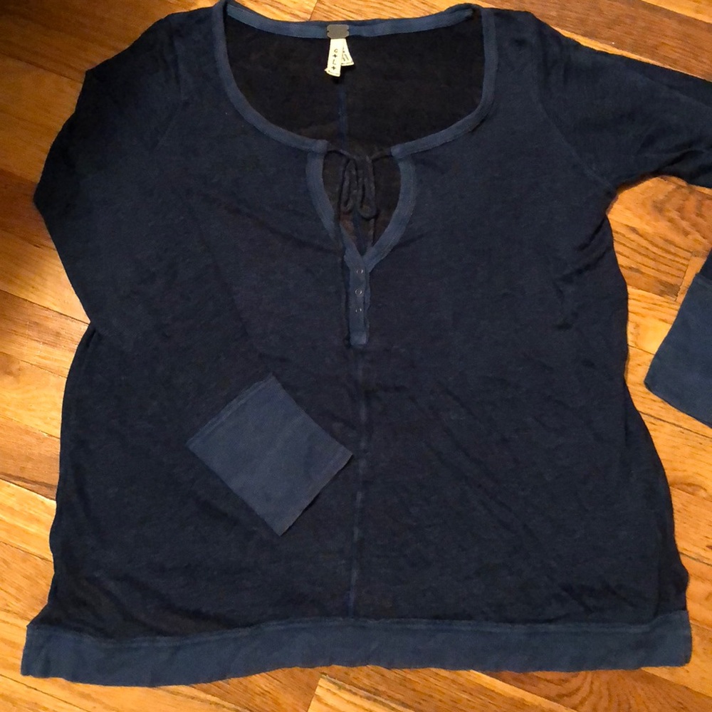 Sheer Free People knit top!